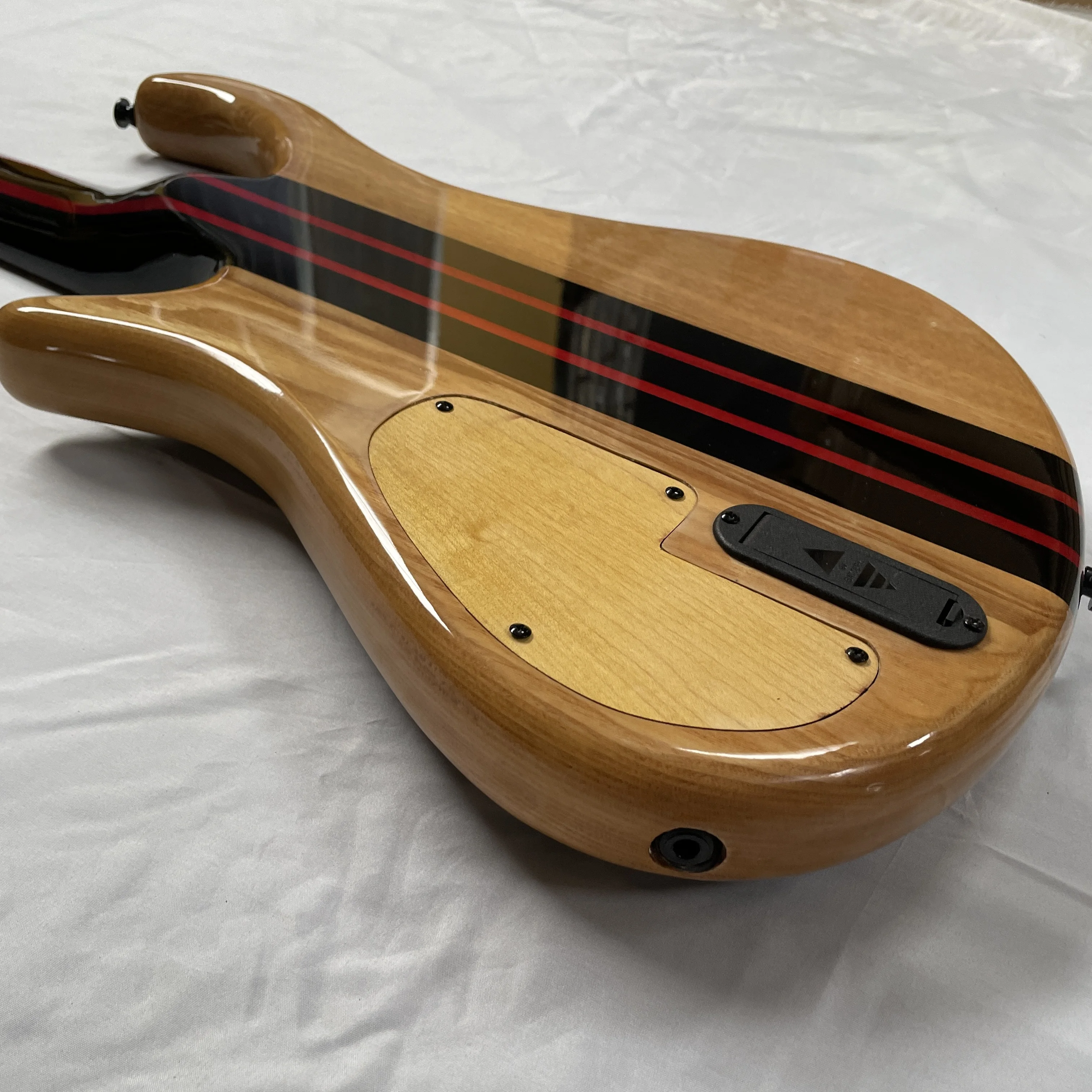 5 string Gray Bass Electric Bass Rare Fast Super Long black hardware last one