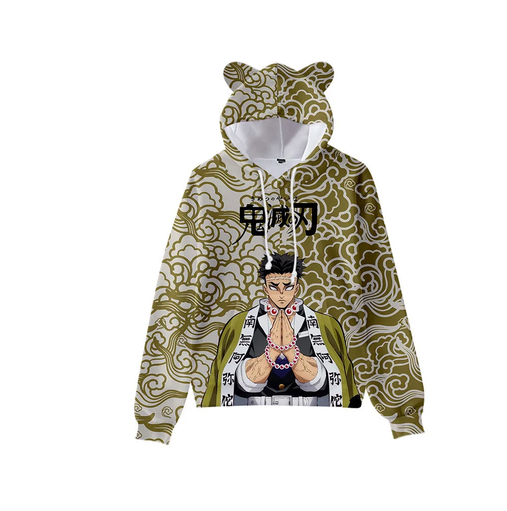 Japan Anime Demon Slayer Print Pullover Cute Cat Ears Hoodies for Men Cartoon Sweatshirt Cosplay Costume Hoodie Sweatshirts худи- S572c703b0d634f559ee8212cc3988520l