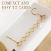 Stainless Steel 7-Hole Support Clothes Hanger Household Saving Space Clothes Rack for Dormitory Hanging Folding Clothes Rack 5