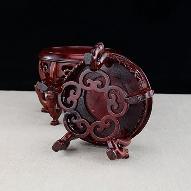 Solid Wood Crafts with Round Phoenix Head, Smelch Branches, strange Stone Vases, Bonsai Decorations, Jade Ware, Fish Tank Base