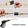 Pressure Washer Extension Wand Multi-Angled Water Gun Extension Stainless Steel Wand and Brass Nozzle With 1/4 Quick Connect 2