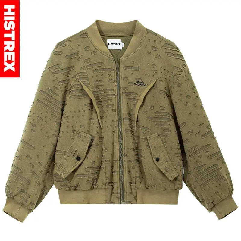 

HISTREX Parka Jackets Men,Winter Streetwear Bomber Jacket,American Retro Warm Coat,Fashion Parkas,Y2K Women Motorcycle Overcoat