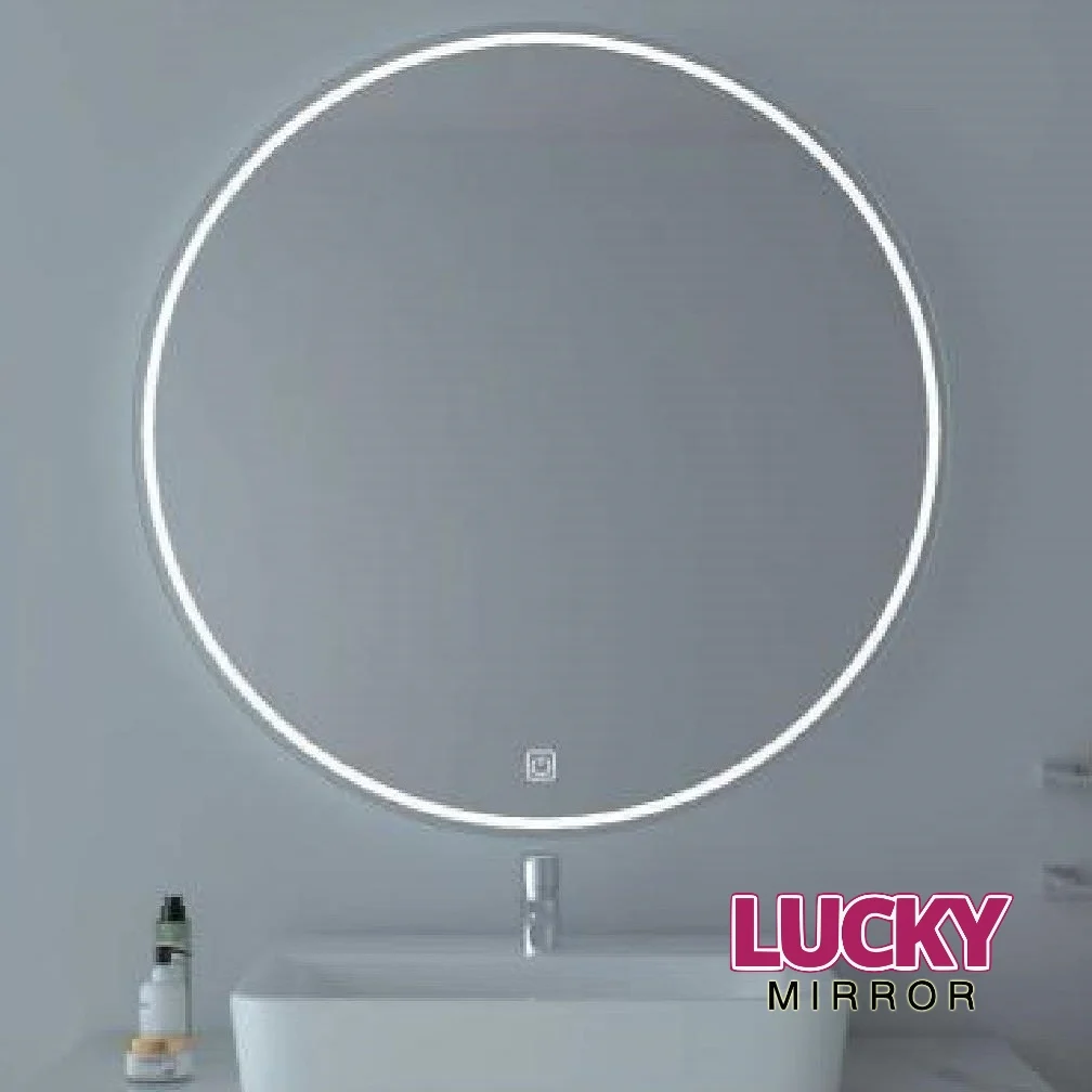 Wall-Mounted Mirror Decoration Round LED Bathroom Mirror With Defogger and Bluetooth