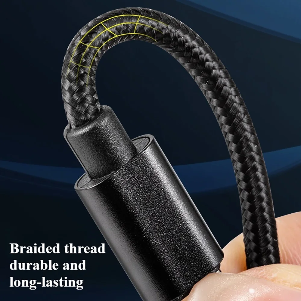 66W 5A 나일론 1m 2m 3m USB C to 타입 C 고속 충전 케이블 (범용 USB 충전기 전원 어댑터용 USB C 케이블)