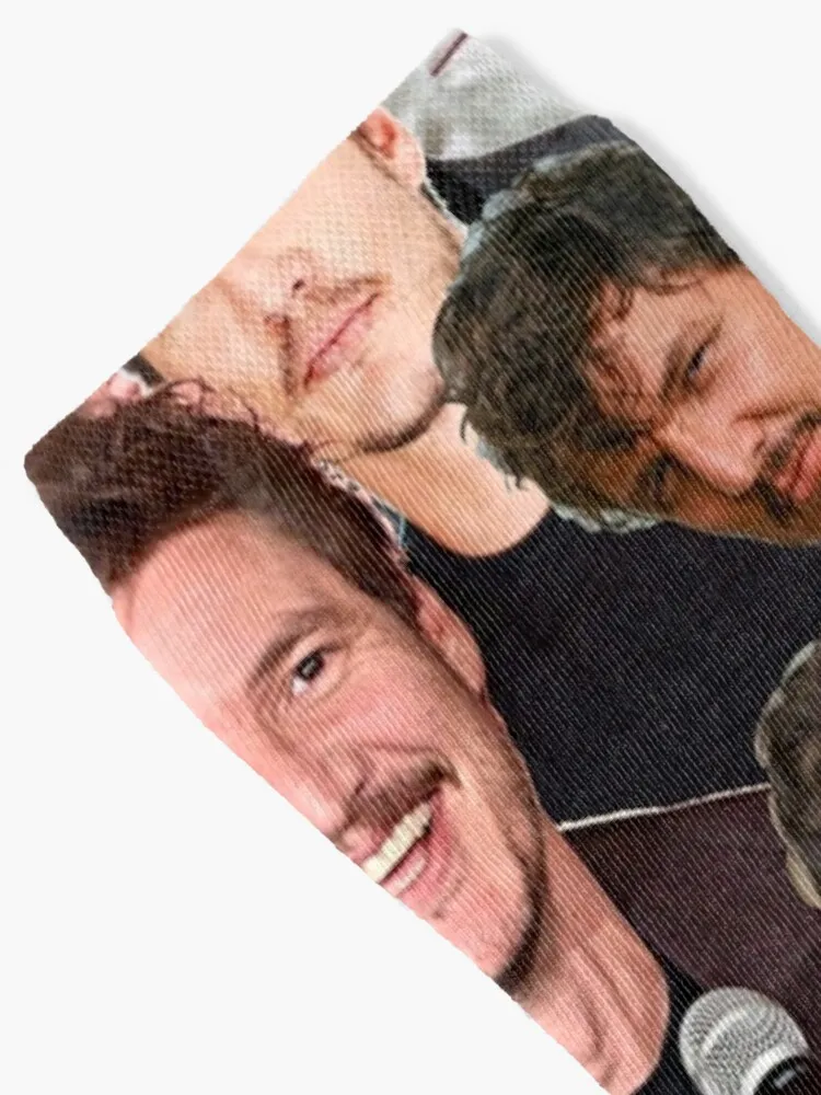 Pedro Pascal Photo Collage Socks MEN FASHION Funny socks hiking golf
