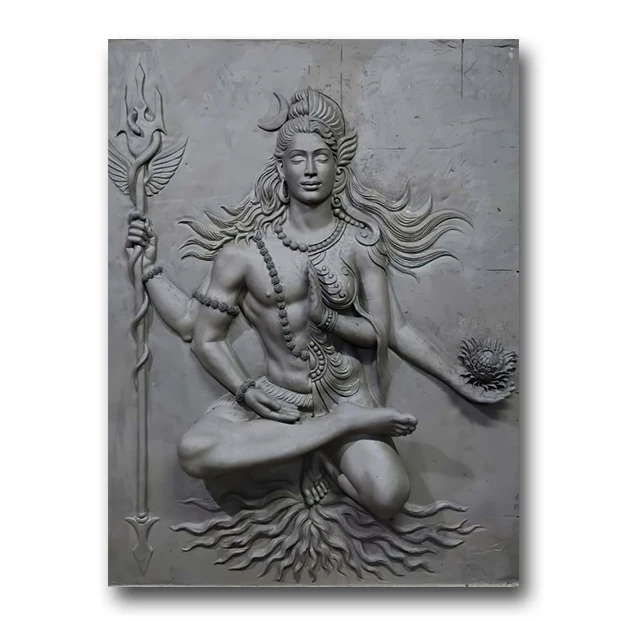 אלים ההינדים אדון שיווה דמות פיסול בד ציור הודו כרזות הדפסי קיר אמנות תמונות לסלון קיר תפאורה Cuadros