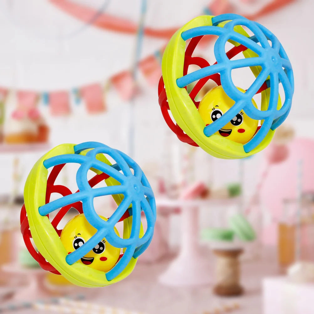 

2pcs Baby Grasping Ball Newborn Fitness Activity Ball Early Education Hand Catch Rattles Ball Toy