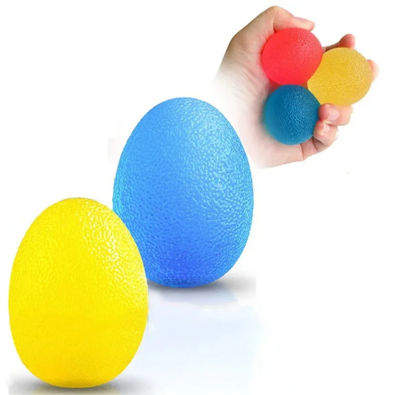 Silicone Hand Grip Ball Egg Hand Exerciser Men Women Gym Fitness Finger Heavy Strength Muscle Recovery Gripper Trainer
