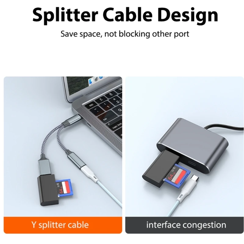 2 In 1 OTG Type-C 어댑터 케이블과 USB(PD10W 충전 전화기 포함..