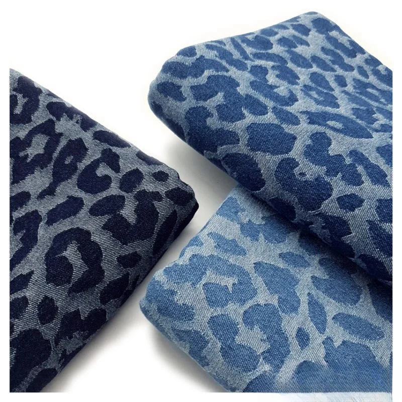 Leopard Yarn-Dyed Jacquard Washed Fabric Coat Thick Clothing Graduation Design