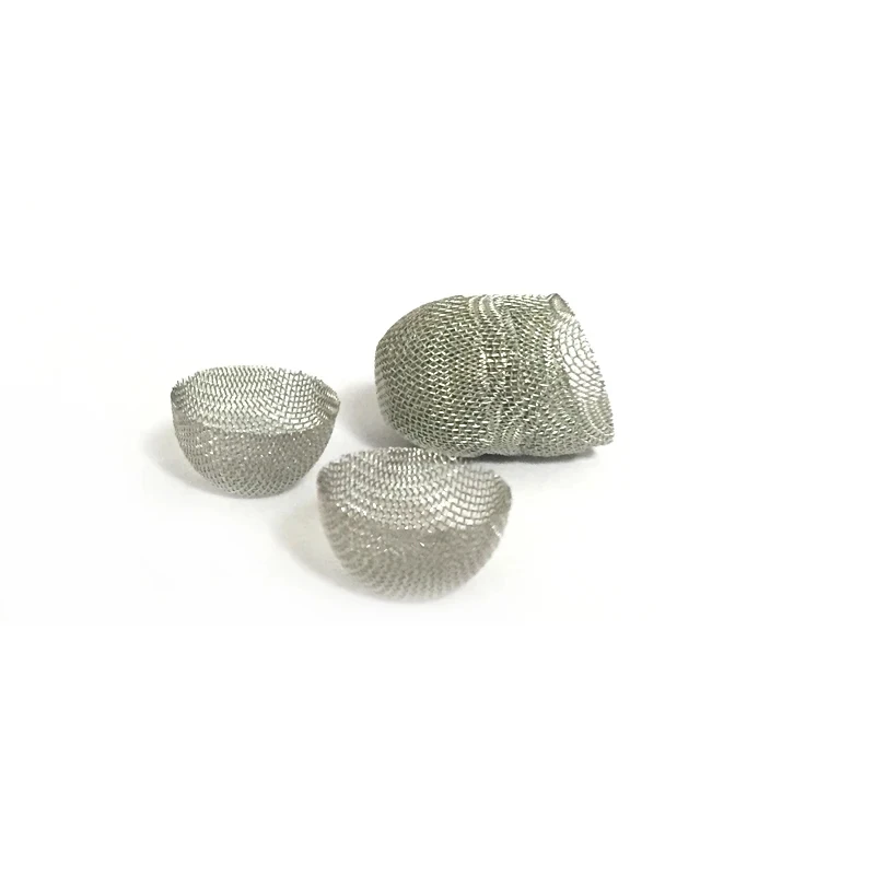 50pcs 60Mesh 12mm Diameter 8mm height 304 Stainless Steel Metal Filter Domed Bowl Silver Screens Smoking Pipe Filter Screen 4