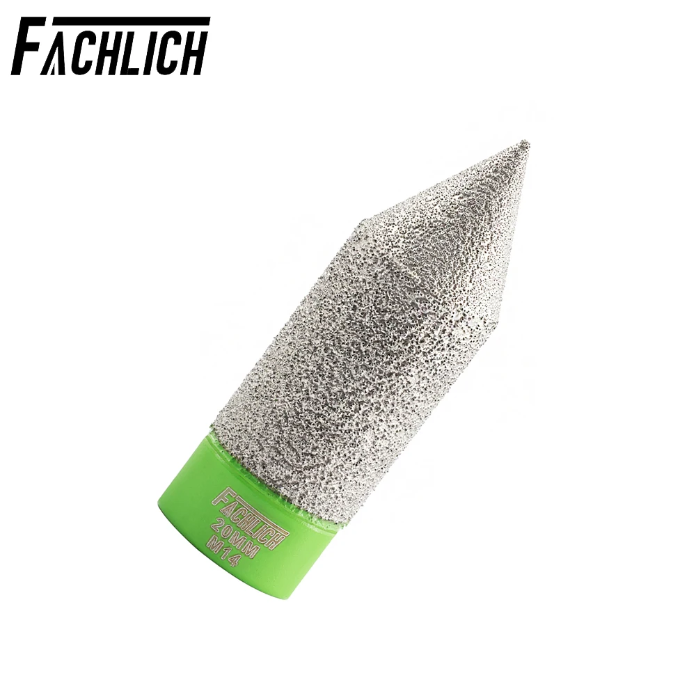 FACHLICH 1pc M14 Dia20mm Diamond Chamfer Milling Bit Enlarge Holes Shaping Stone Quartz Tile Diamond Grinding Crown Finger Bits