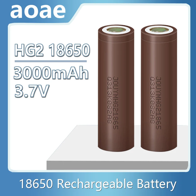 

100% original 18650 HG2 3000mAh battery 3.7V discharge 30A 18650 battery for HG2 battery pack, tool battery flashlight drone