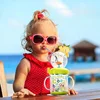 220ML Kid Water Glass Learning Cup Portable Drinking Bottle Whale Water Spray Cup Outdoor Water Cup Straw Feed Water Bottle Gift 2