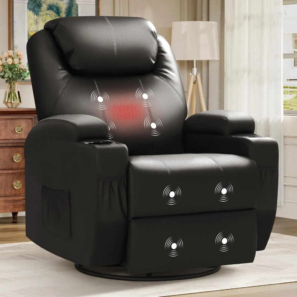 

Recliner Chair, Rocking Massage Chairs, Heated Home Reclining Sofa Chairs, PU Leather, Recliner Chair