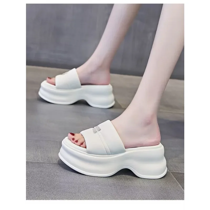 Peep Toe Super High Thick Bottom Leisure Summer Shoes Platform Vacation Slingback Women Sandals