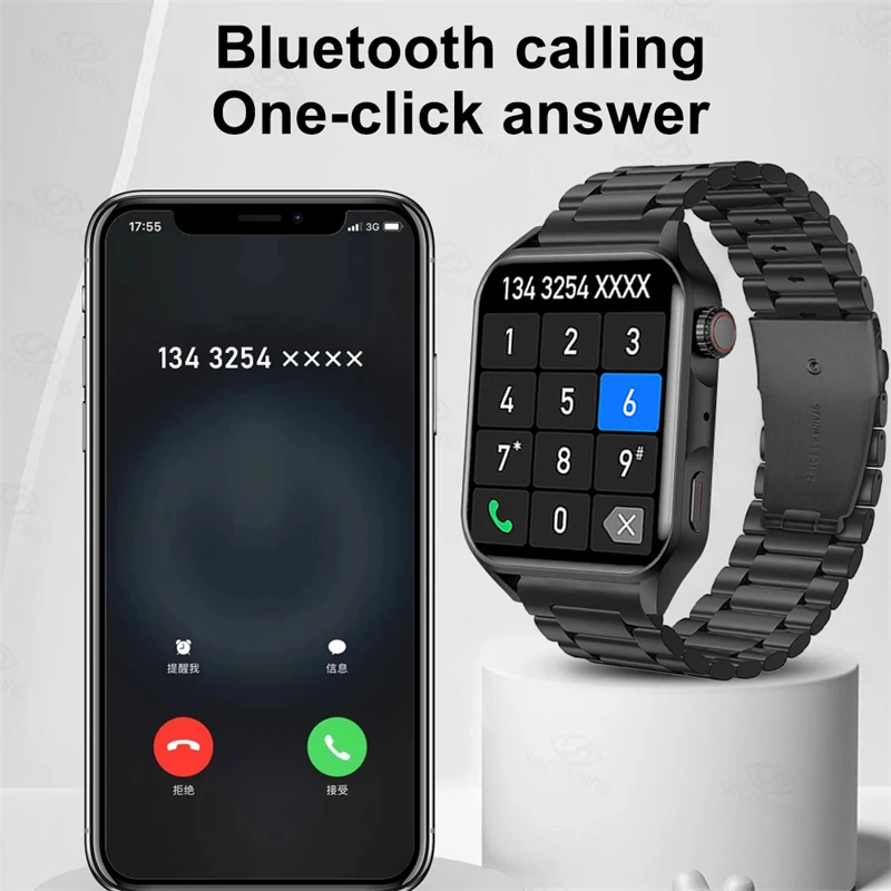 2023 AMOLED Ʈ ġ 1.78 ġ HD ׻ ÷ ̾   ð  IP68  Smartwatch