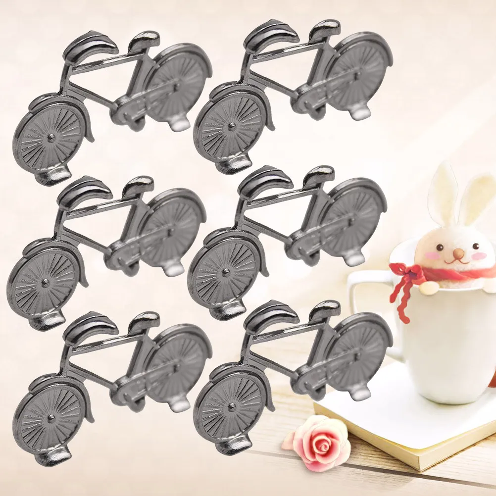 6Pcs 레트로 합금 시트 클램프 플레이스 카드 클립 웨딩 테이블 홀더 로맨틱 우아한 연회 장식 합금 플레이스 클램프