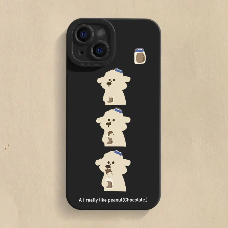 Adorable Cartoon Dog Silicone Soft Phone Case Cover