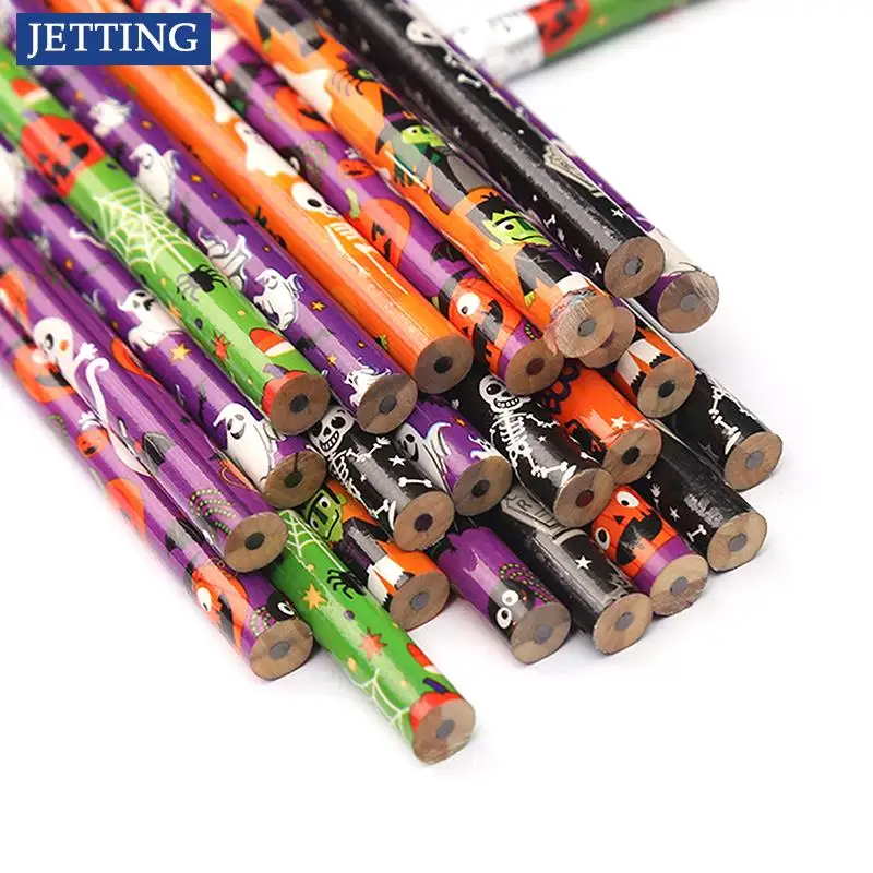 

10pcs Halloween Pattern Pencil Creative Basswood Pencils Eco-Friendly Halloween Party Favors Kids Gifts School accessories