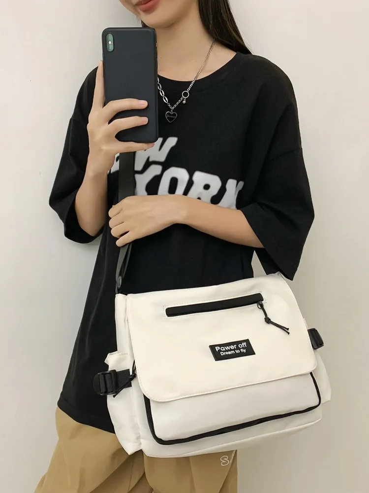 S572d7f63070d43dfaf8a8473cf2d7a98r Japanese Harajuku Crossbody Bags Women Preppy Style Patchwork Color Shoulder Bag Collage Student Messenger Bag Handbags