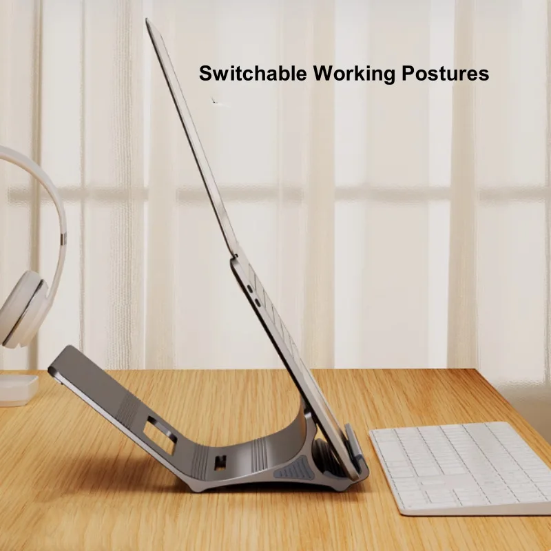 노트북 스탠드 데스크탑 조정 가능한 합금 노트북 책상 스탠드 지원 11-17 인치 Macbook Pro 컴퓨터 홀더 스탠드 액세서리
