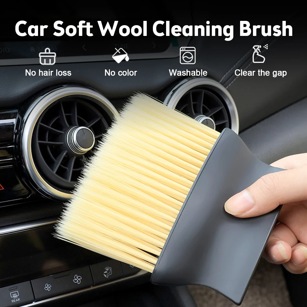 Car Air Vent Cleaner Brush, Coletor de Poeira Condicionador Automotivo, Ferramenta de Limpeza para Obturador Óculos Fan, 1Pc