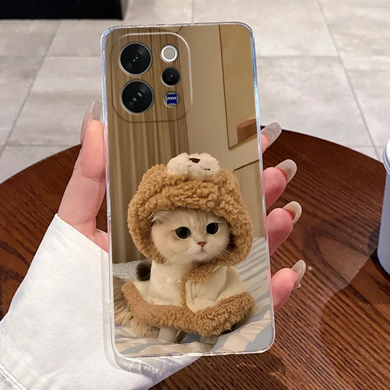 Aesthetic Lovely Cartoon Silicone Phone Case - Transparent Soft Back Cover