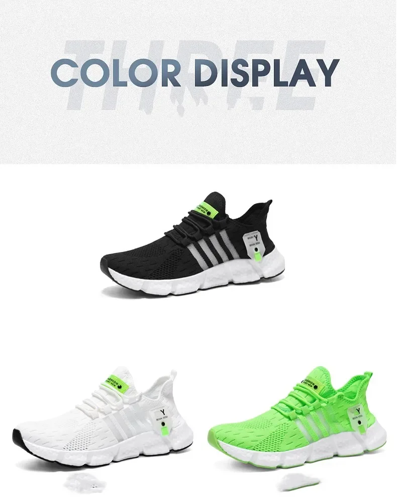 Description Picture 3 of itemNew High Quality Sneakers Men Women Summer Breathable Fashion Light Running Tennis Shoes Comfortable Casual Shoes Large Size 46
