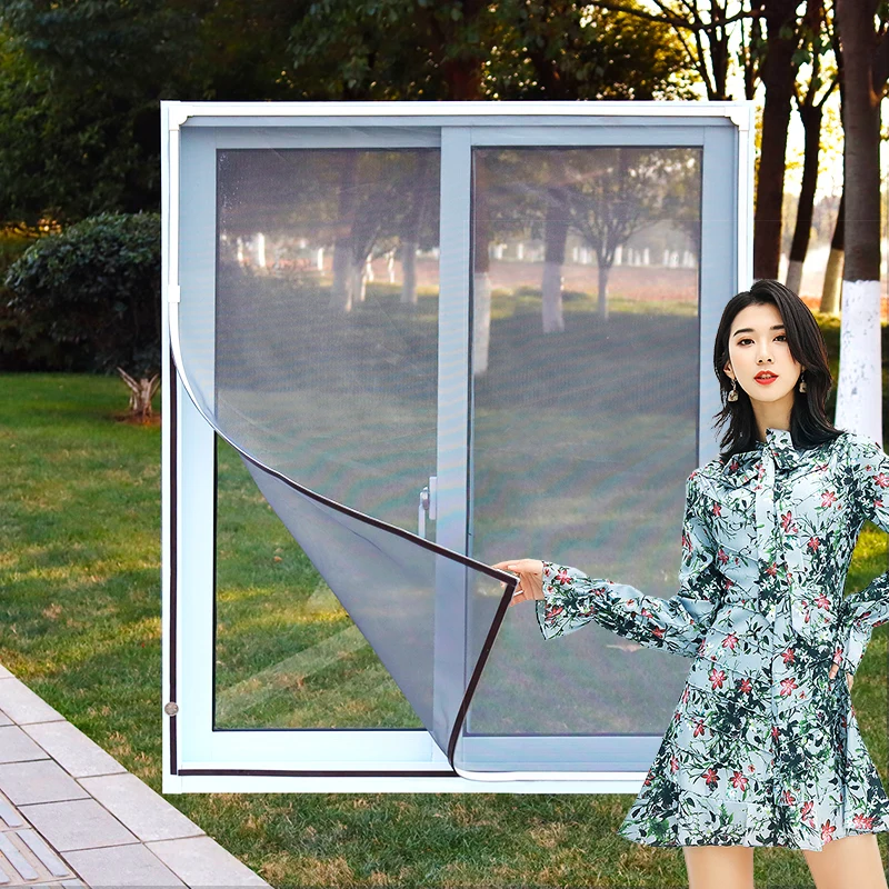 Description Picture 5 of itemInvisible Window screen Mosquito Net Household Self Adhesive Suction Cup Magnetic Window Mesh Mosquito Net magnetic screen door