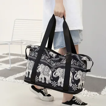 Brand Retro Woman Travel Handbag Large Capacity Multifunctional Trolley Bags Overnight Weekend Fitness Bag Outdoor Travel