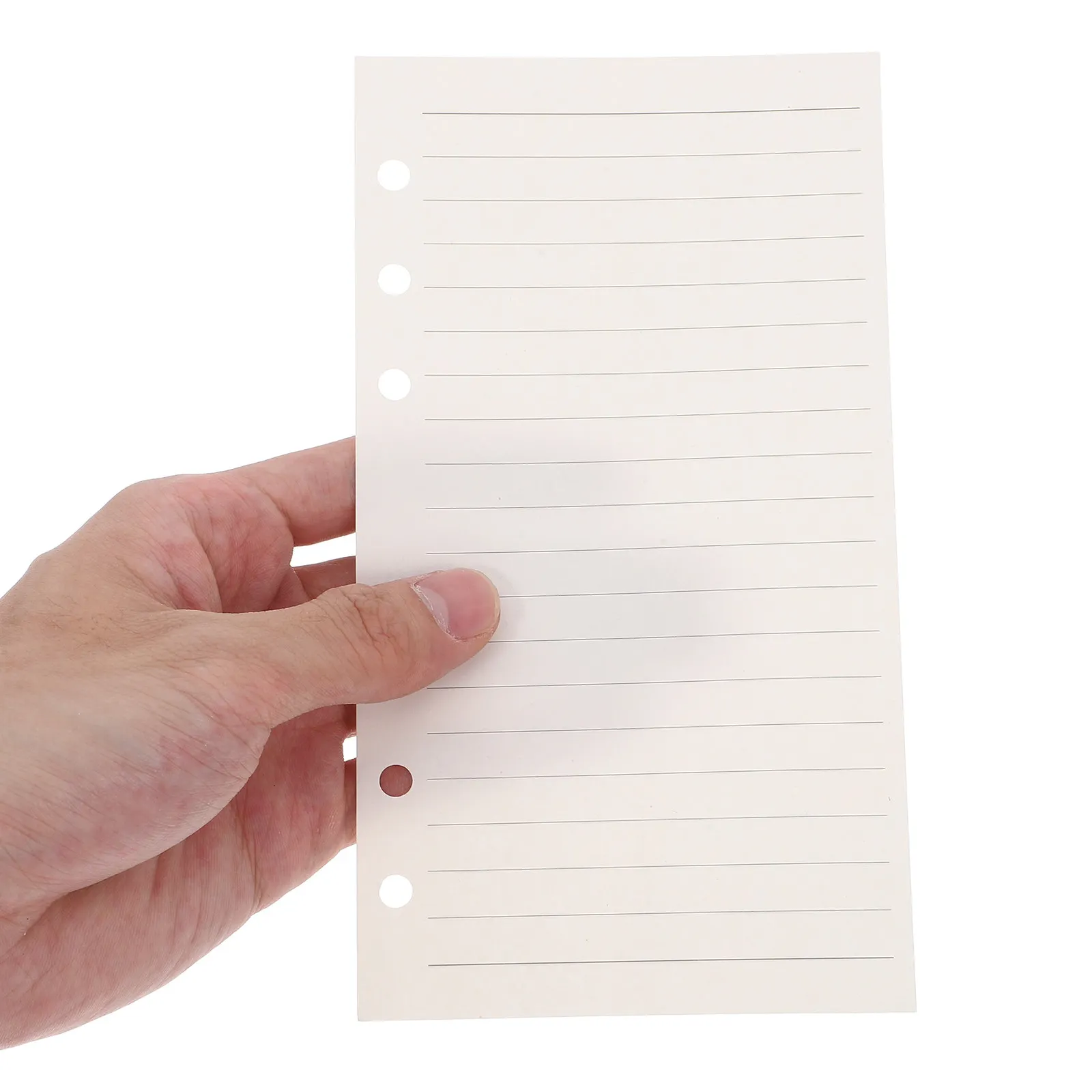 45매 A6 6링 플래너 리필 용지, 줄지어있고 그리드가 있는 루즈리프 바인더 속지, 예산 플래너 노트패드 교체용