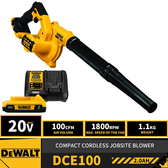 DEWALT 20V MAX* Blower for Jobsite, Compact, Tool Only (DCE100B) with DEWALT  20V MAX* Cordless Drill Combo Kit, 2-Tool (DCK240C2)＿並行輸入