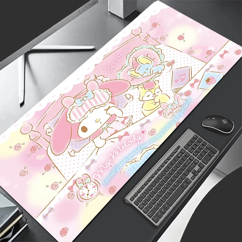 Mouse Mat Gaming kawaii lovable Gaming Anime My Melody Mousepad Pc Accessories Anti-skid Laptop Computer Offices Game Mats Pink