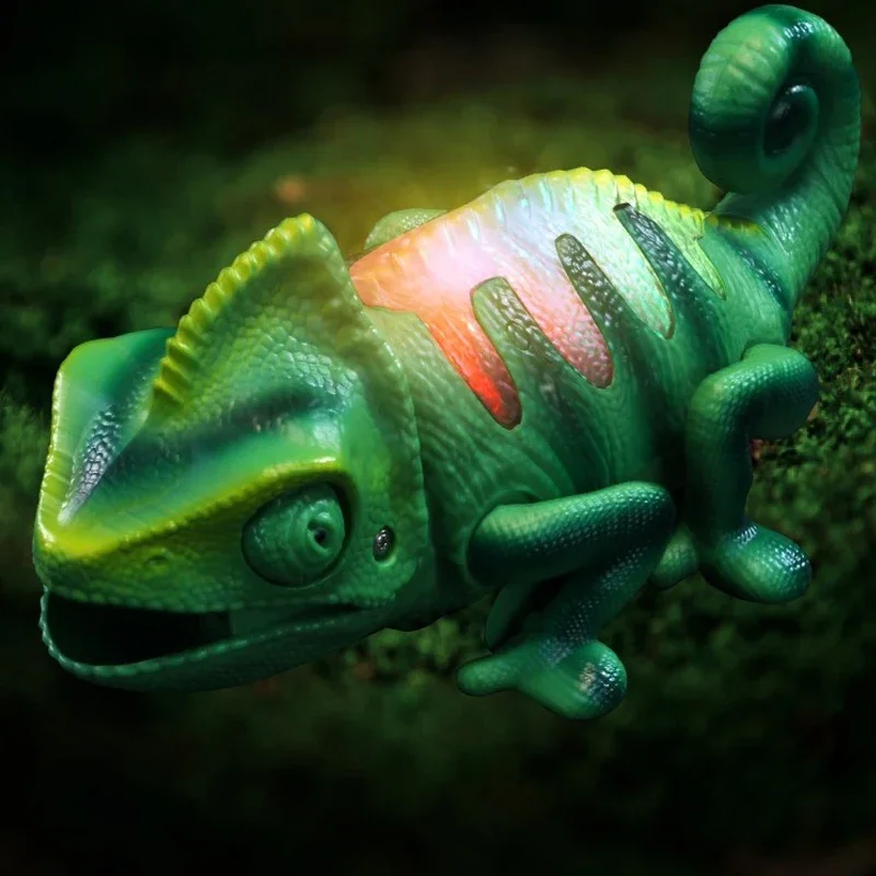 Child RC Animals Toys Chameleon Intelligent Lizard Remote Control Toy Electronic Model Reptile Toys Gift for Kids