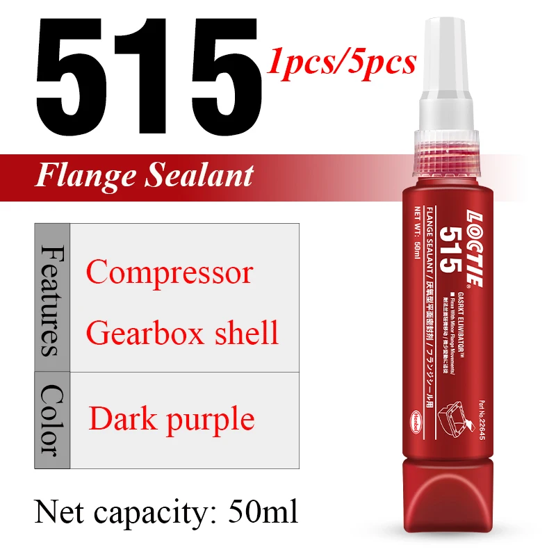 1 Pz/5 Pz 50Ml Loctite 515 Elastico Anaerobico Piano Sigillante Resistente Alle Alte Temperature Flangia Colla Adesivo Tixotropia