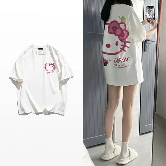 Kawaii sanriod anime série kitty bonito pulôver camisola jk outono