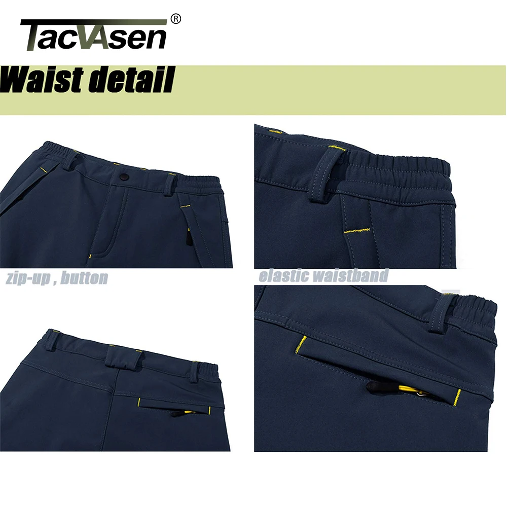 Men's Pants Winter Thermal Waterproof Climbing Multi-pockets Windproof Hiking Outdoor sport jogging trousers fashionable wide leg pants fleece sweatpants wide leg pants fashion pants