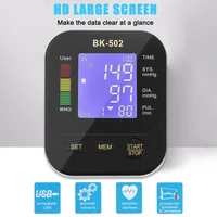 Electric Tonometer Arm Blood Pressure Monitor Digital Heart Beat Rate Pulse Meter Backlight Automatic Home Blood Pressure Meter 2