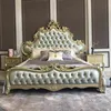 Silver Vintage Wooden Double Bed Blue Soft Gold Luxury Japanese Double Bed King Size Adults Metal Letto Matrimoniale Furniture 2