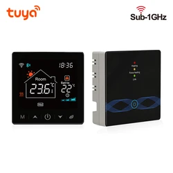 Smart Home WiFi Heating Thermostat - Wireless Temperature Controller with Voice Control Integration - 230V (Light green)