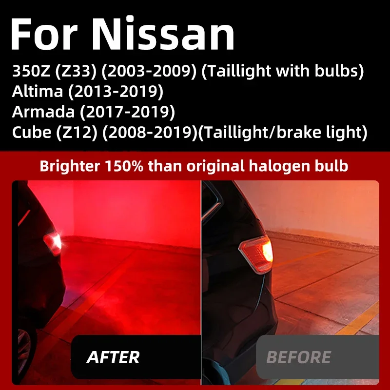 Nissan LED Brake Tail Light Bulbs 2