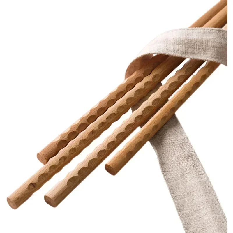 Extra Long Wooden Chopsticks Polished Beech Wood Fried Food Noodle Anti-slip Chopsticks Kitchen Cooking Tools