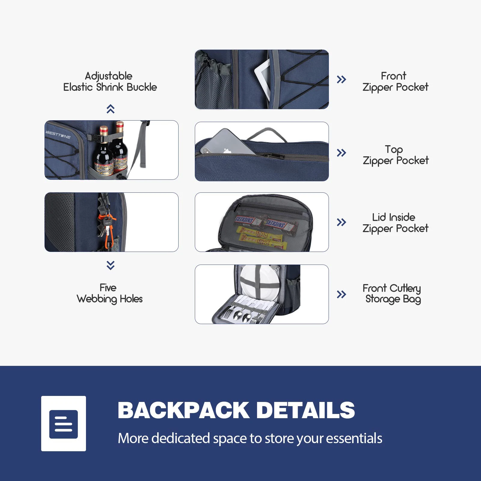 WESTTUNE 35-Can Cooler Backpack 6