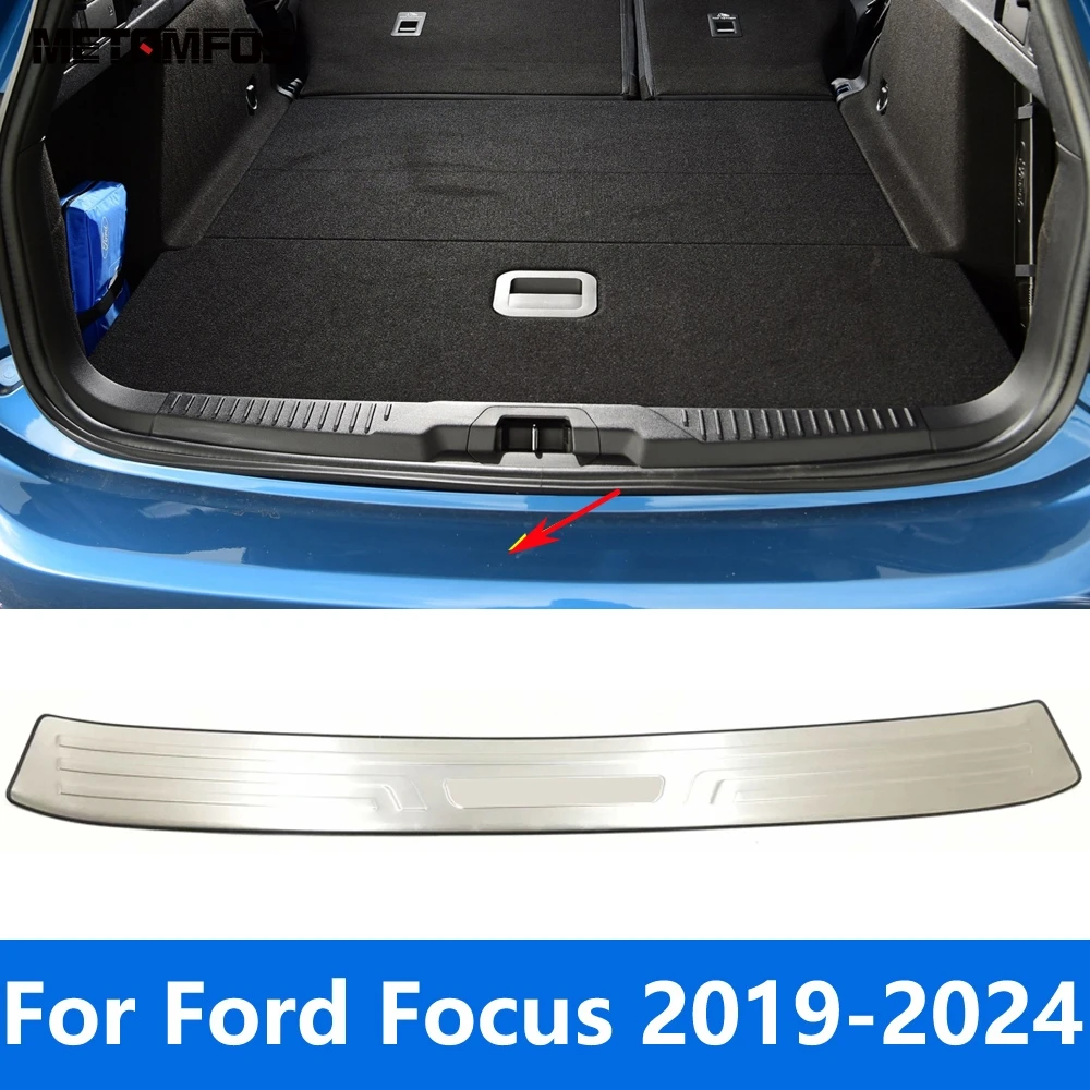 

Автомобильные аксессуары для Ford Focus 2019-2022 2023 2024 внешняя накладка на бампер заднего багажника задняя дверь порог Защитная Наклейка