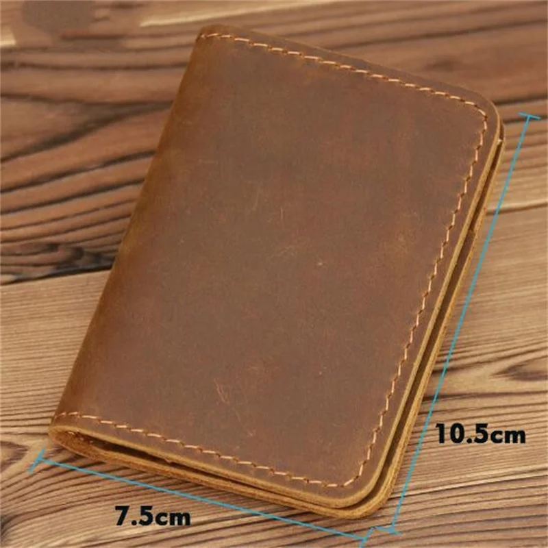 Men's Card Holder Wallet Leather Minimalist Small Thin Purse Slim Mini Credit Card Bank ID Holder Wallet