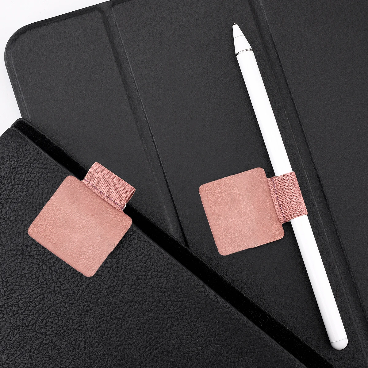 Apple Pencil Case Adhesive Pen Clip Protective Case PU Leather Notebook Elastic Loop for Apple iPhone Pencil