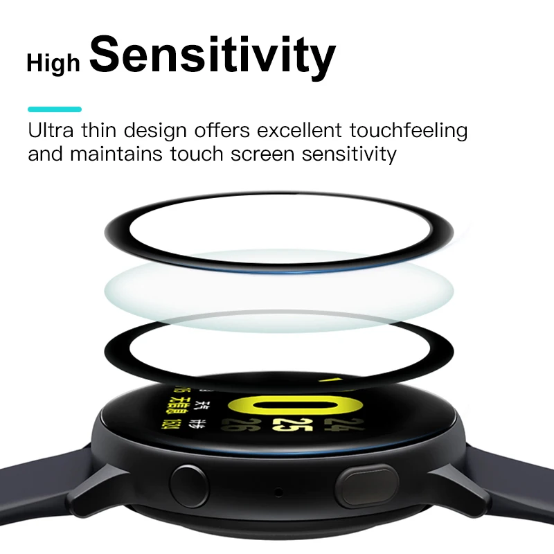 Premium HD Full-Coverage Screen Protector for Smartwatches - 20D Curved Edge, Scratch Resistant Film