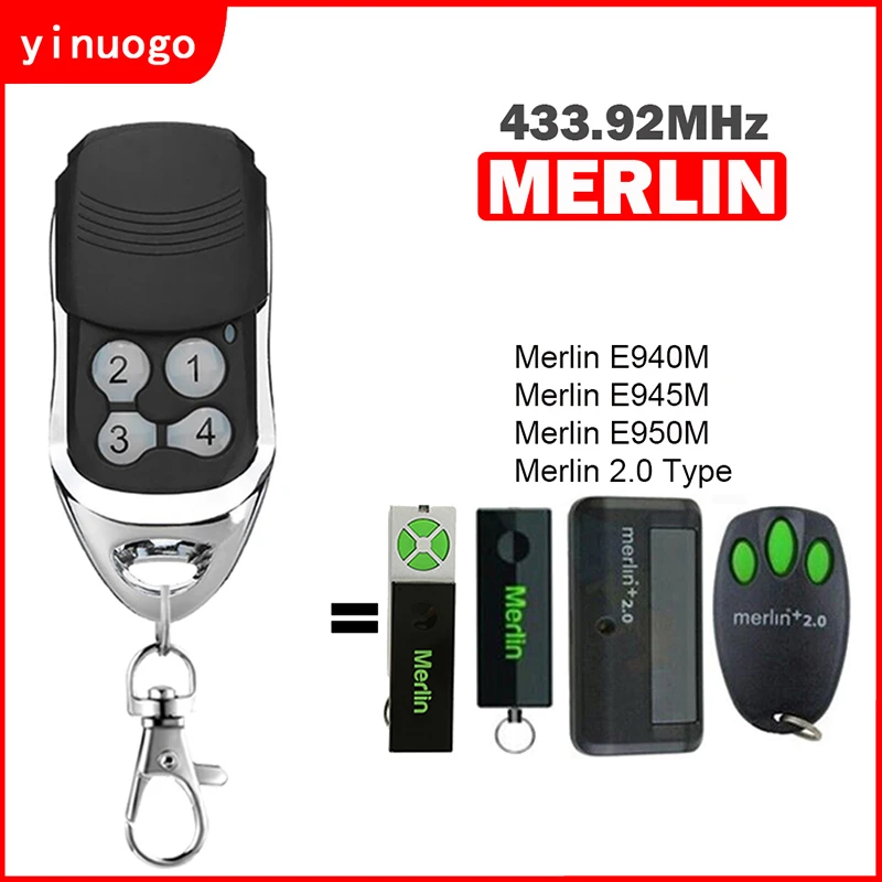 MERLIN E940M E945M E950M Remote Control Garage Door Opener Merlin+ 2.0