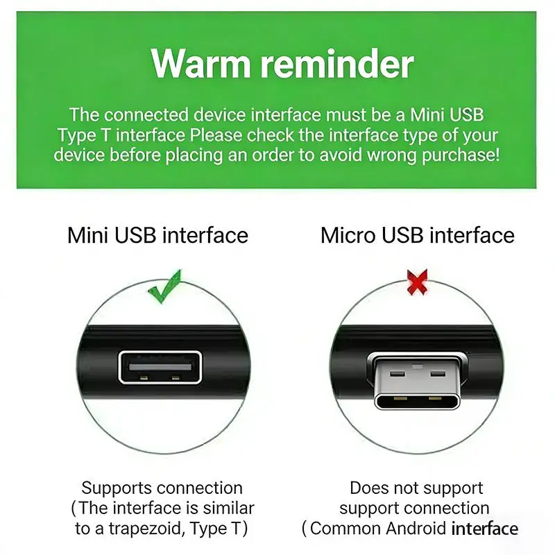 0.3m/0.5m/1m/1.5m 사다리꼴 커넥터 데이터 케이블 - USB 2.0 T형 커넥터 미니 5핀 MP3/MP4 데이터 케이블